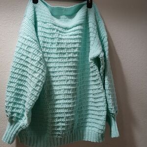 Chic Mint Cowl Neck Sweater for Women